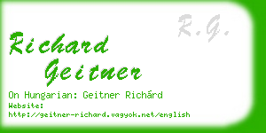 richard geitner business card